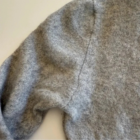 Kristensen Du Nord-Vneck-Sweater-Grey-Cashmere/Wool- Fall-Soft-Cozy-Italy-Size 1 - Picture 9 of 15